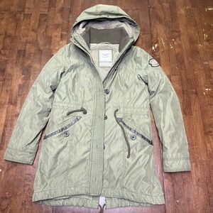 Abercrombie & Fitch M Women's Winter Parka Sherpa Jacket Olive Utility Outerwear